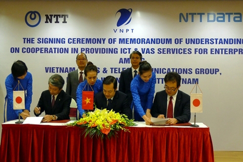 VNPT ký kết hợp tác với NTTV và NTT Data Việt Nam