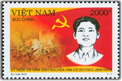 Phát hành tem bưu chính mừng sinh nhật cố TBT Nguyễn Văn Cừ